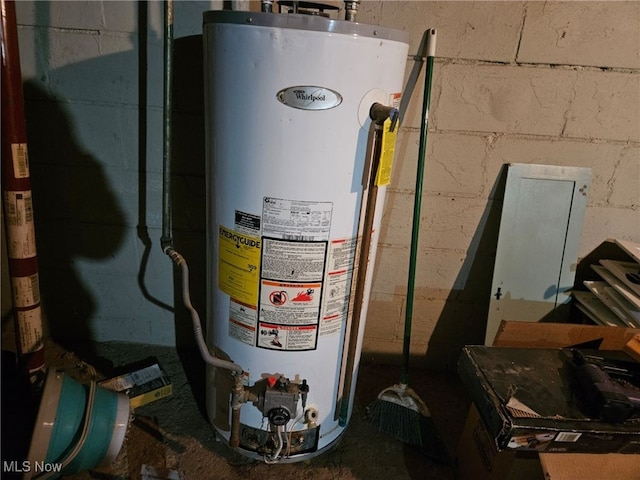 utilities featuring water heater