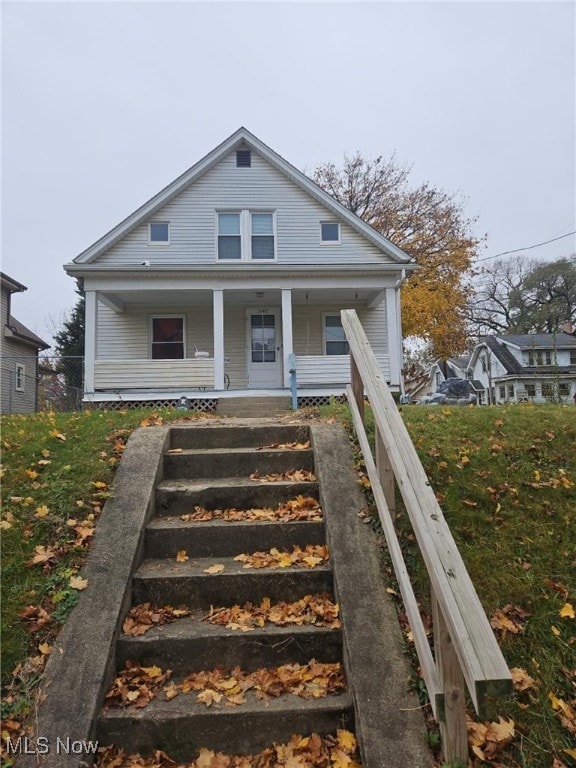 view of front of house featuring covered porch