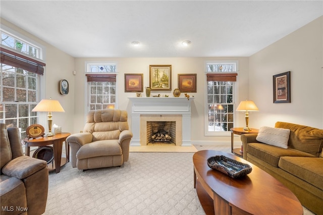 view of carpeted living room