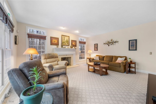 view of carpeted living room