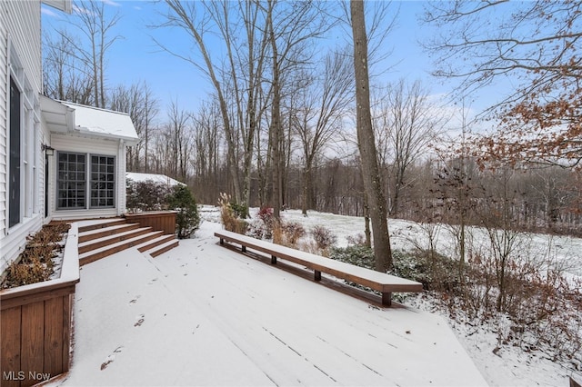 view of snowy yard