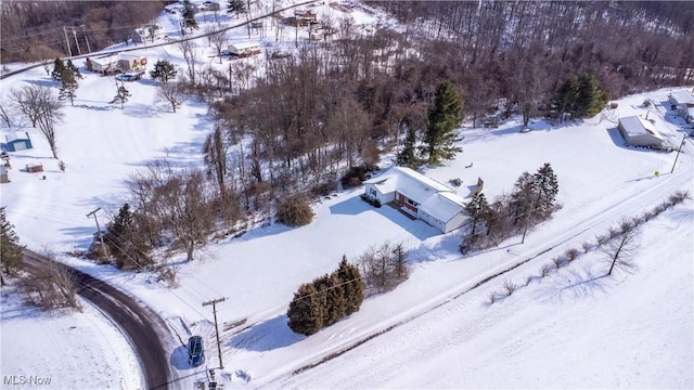 view of snowy aerial view