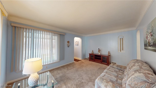 view of carpeted living room