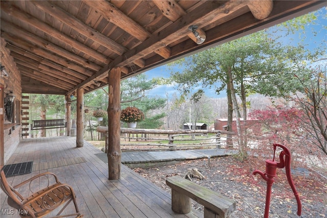 view of wooden terrace