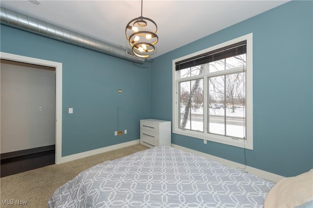 view of carpeted bedroom