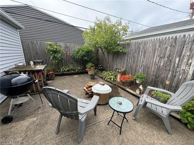 view of patio / terrace featuring area for grilling