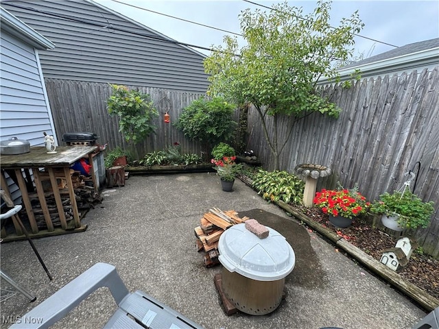 view of patio featuring area for grilling