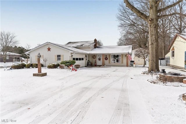 ranch-style house featuring a garage