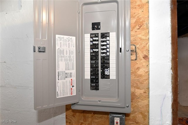 utility room with electric panel