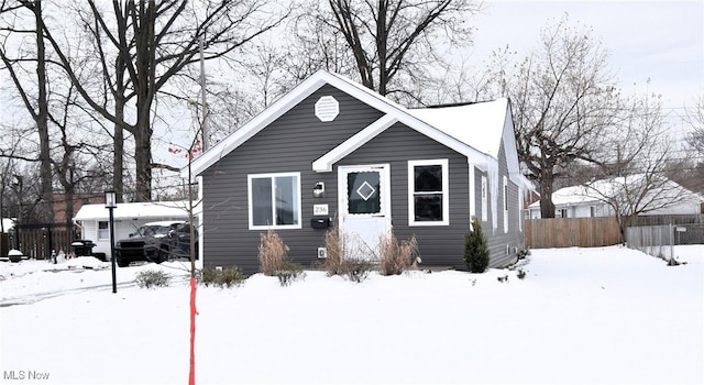 view of bungalow-style home