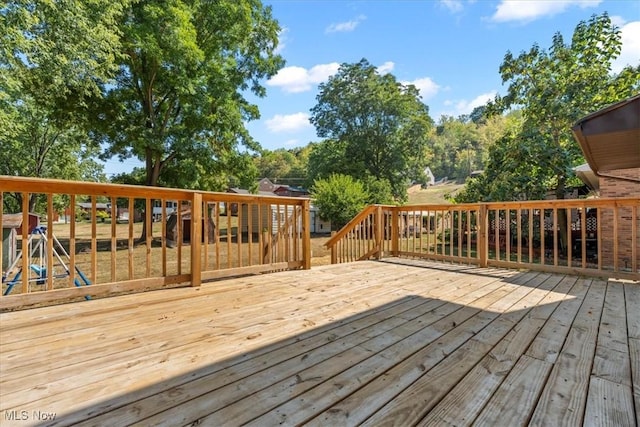 view of wooden deck