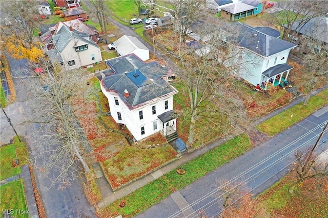 aerial perspective of suburban area