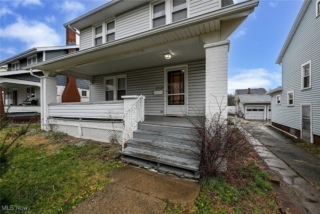 exterior space with a porch