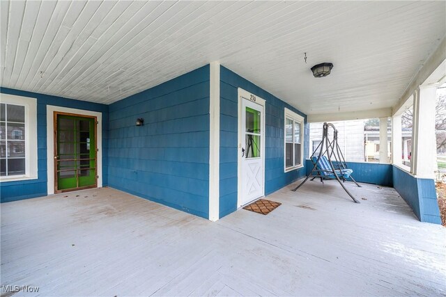 view of patio featuring covered porch