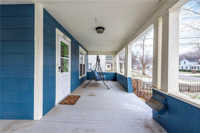 view of patio featuring covered porch