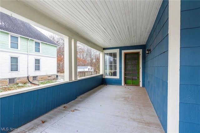 exterior space with a porch