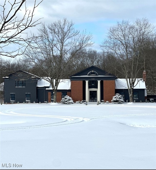 view of snowy yard