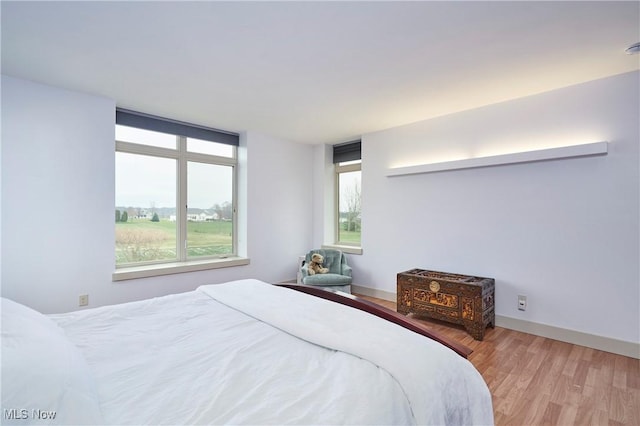 bedroom featuring wood-type flooring