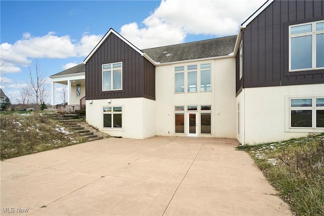 rear view of property with a patio area