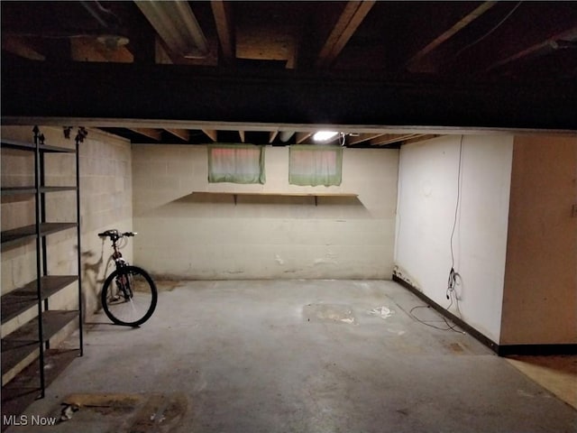 view of basement