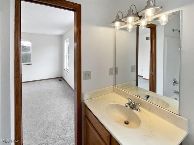 bathroom with vanity