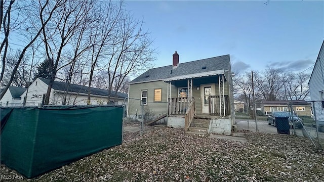 view of rear view of property