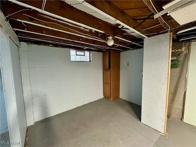 view of basement