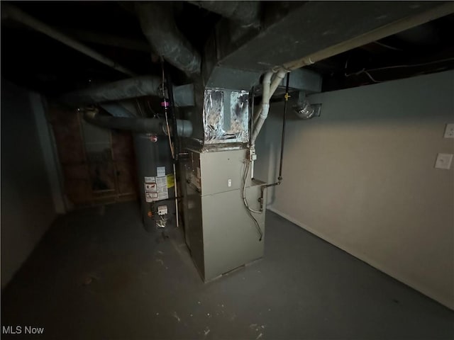 utilities with heating unit and water heater