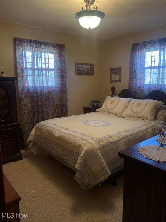 view of carpeted bedroom