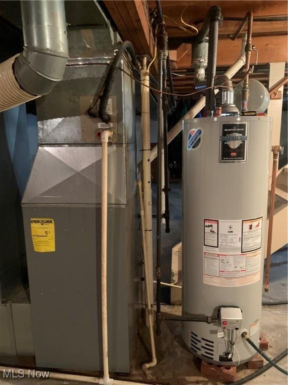 utilities with heating unit and water heater