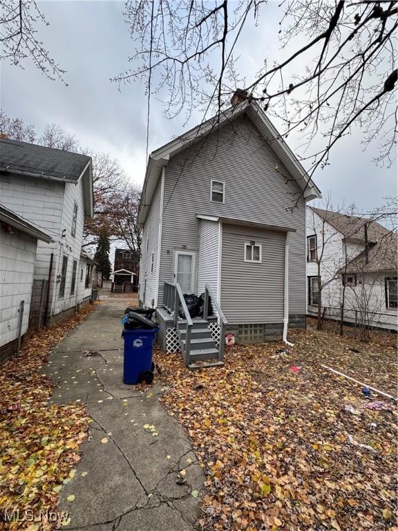 view of rear view of property