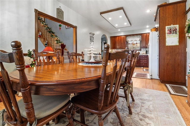 dining area featuring light hardwood / wood-style flooring