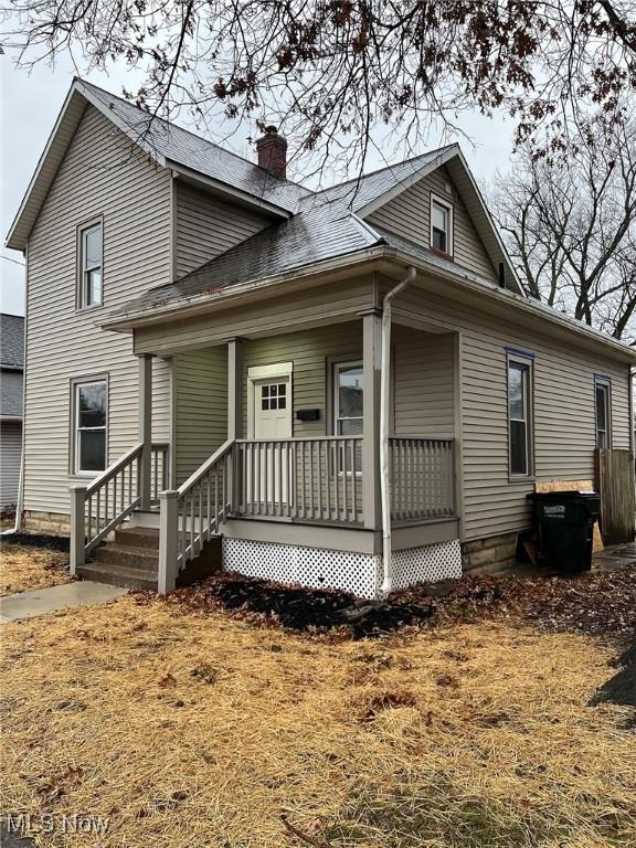 exterior space with a porch