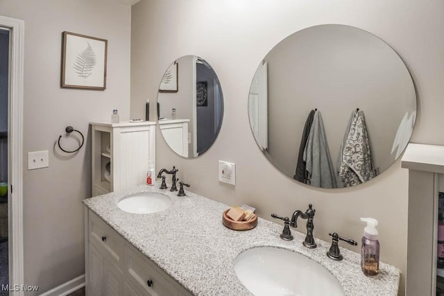 bathroom featuring vanity