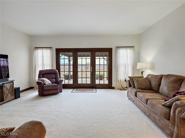 view of carpeted living room