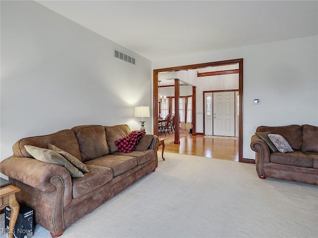 view of carpeted living room