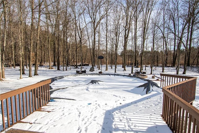 view of snowy yard