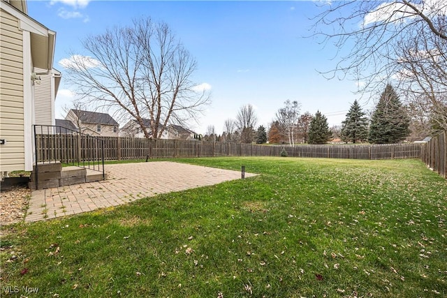 view of yard featuring a patio