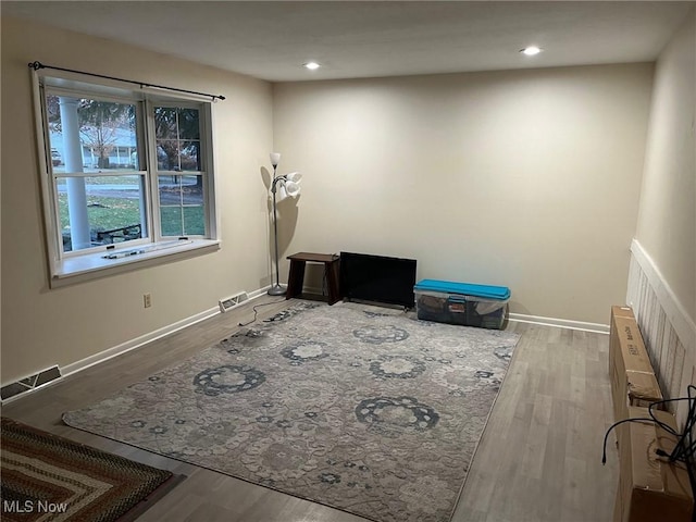 interior space featuring hardwood / wood-style flooring