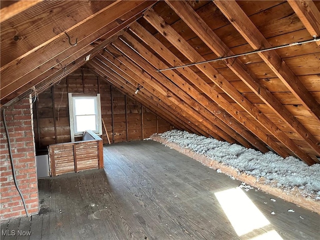 view of attic