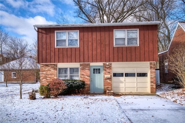 view of property featuring a garage