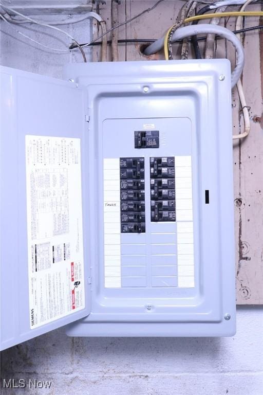 utility room featuring electric panel