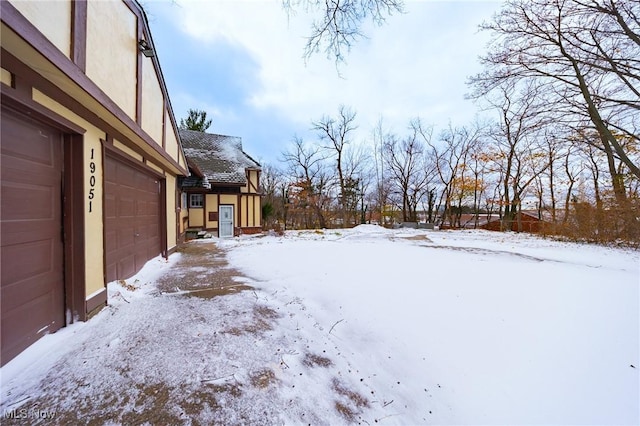 view of snowy yard