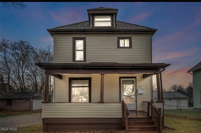 view of front of house featuring a porch