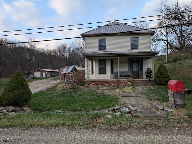 view of front of home featuring a porch