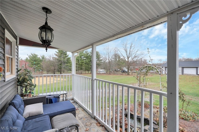 exterior space featuring a porch