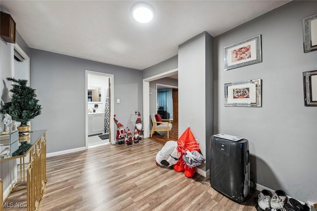 interior space with light wood-type flooring