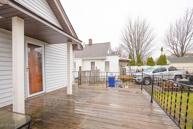 view of wooden deck