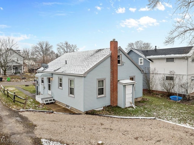 view of rear view of property