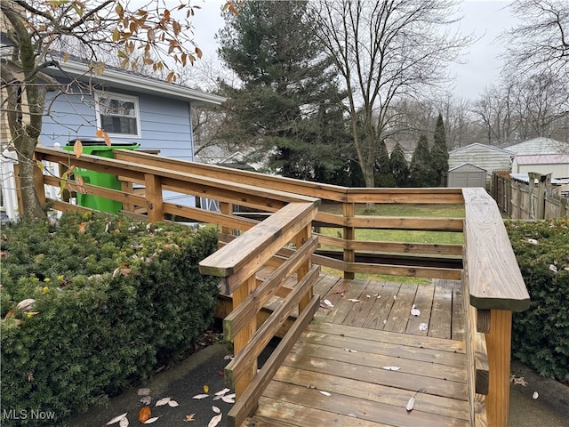 view of wooden deck